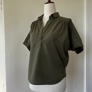 Universal Thread Olive Green Short Sleeve Blouse – Size S